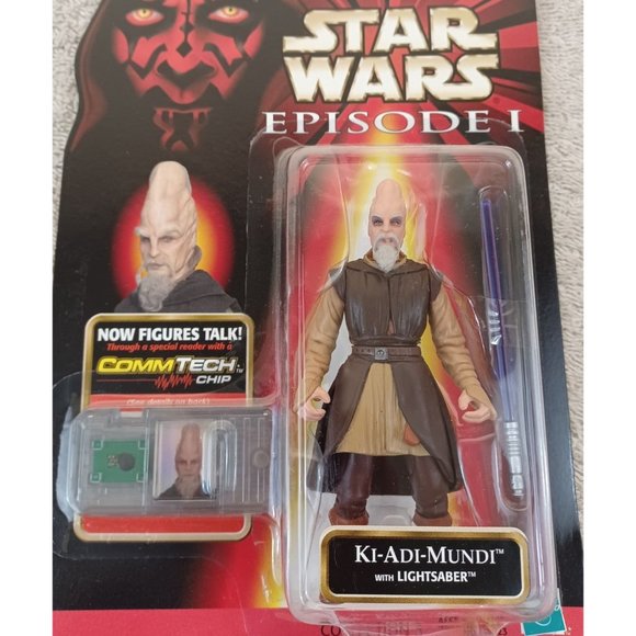 1998 NIB New Star Wars Episode I Ki Adi Mundi Talking ComTech Chip Figure - Picture 4 of 4